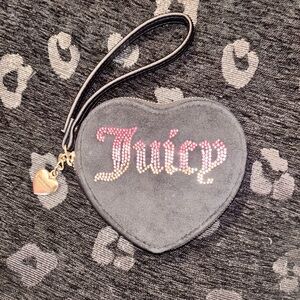 Juicy Couture Black Heart Wristlet